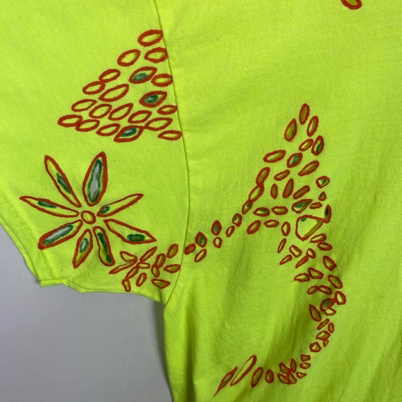 Custom Neon Hand Cut and Drawn T-shirt - Picture 3 of 8